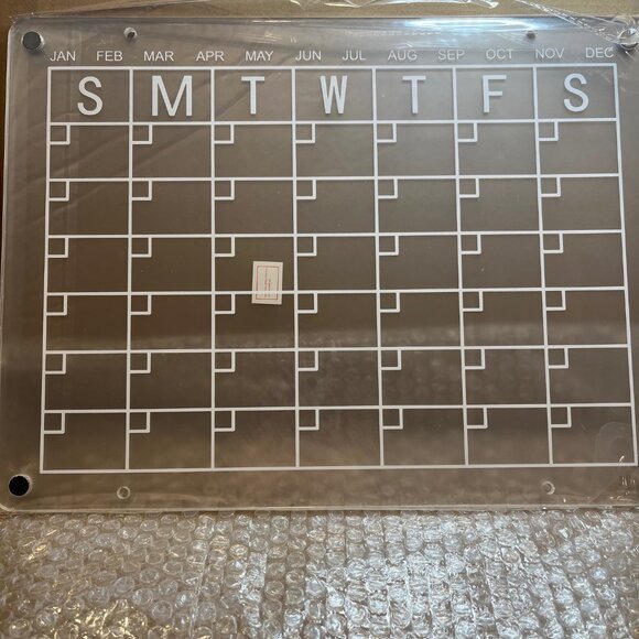 Clear Magnetic Acrylic Dry Erase Board - New w/ Markers & Eraser - Picture 4 of 10